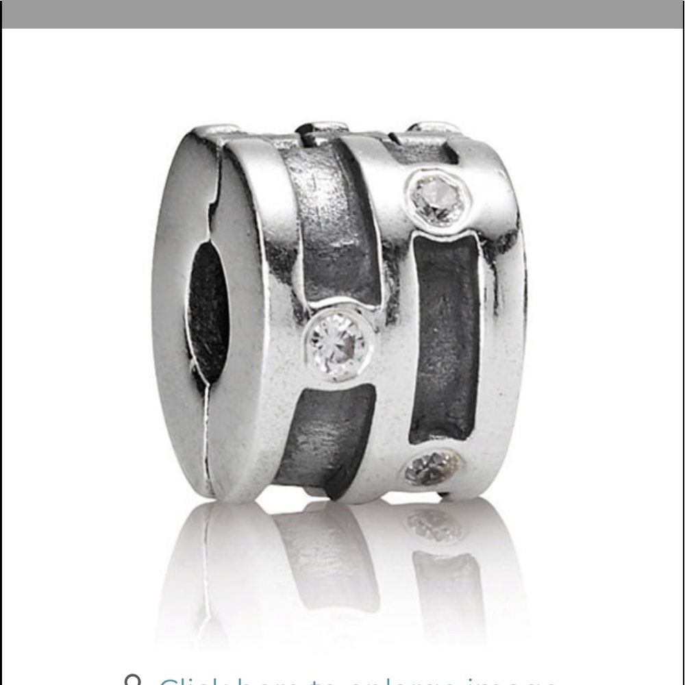 Pandora Retired 925 Silver Sparkling Clip.